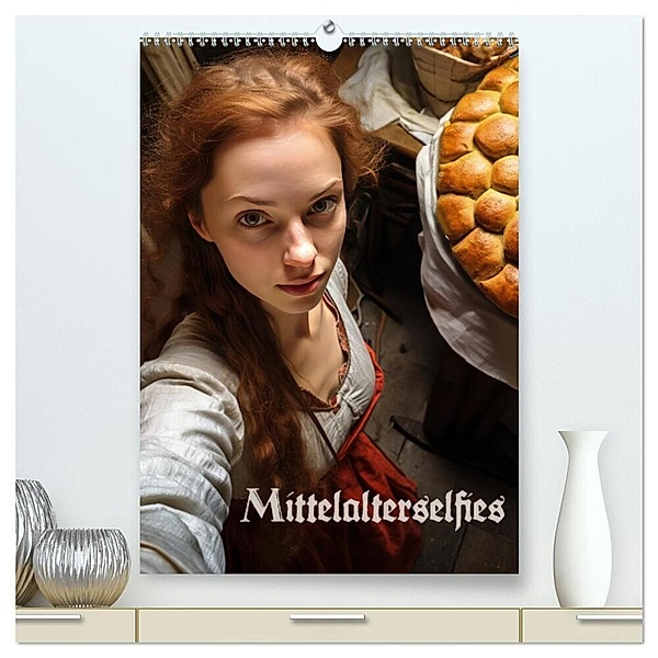 Mittelalterselfies (hochwertiger Premium Wandkalender 2024 DIN A2 hoch), Kunstdruck in Hochglanz, selfscrum