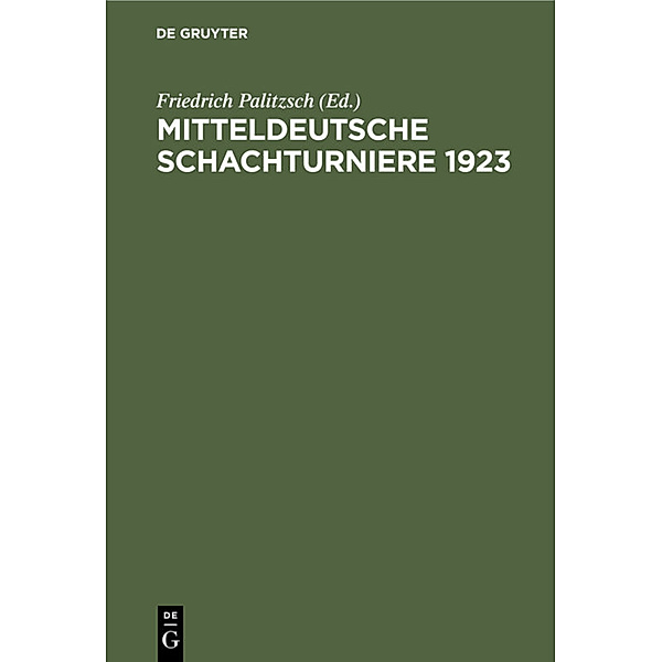 Mitteldeutsche Schachturniere 1923