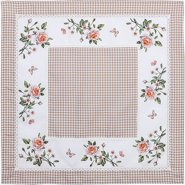 Mitteledecke Romantic Flowers 85 x 85 cm