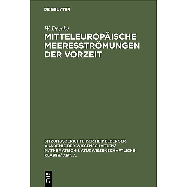 Mitteleuropäische Meeresströmungen der Vorzeit, W. Deecke