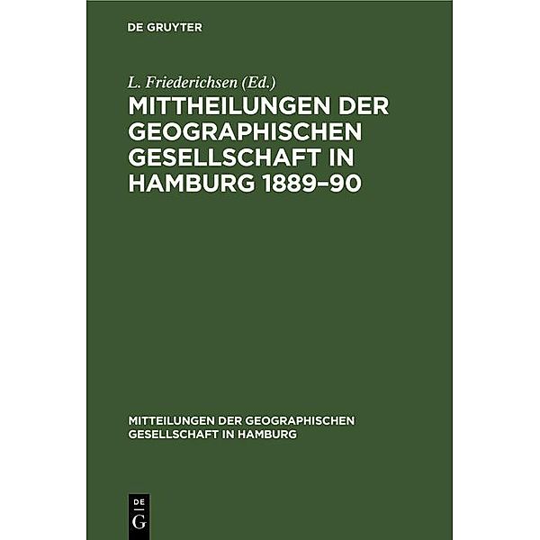 Mittheilungen der Geographischen Gesellschaft in Hamburg 1889-90