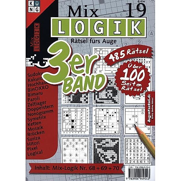 Mix Logik 3er-Band. .19..19, Conceptis Puzzles