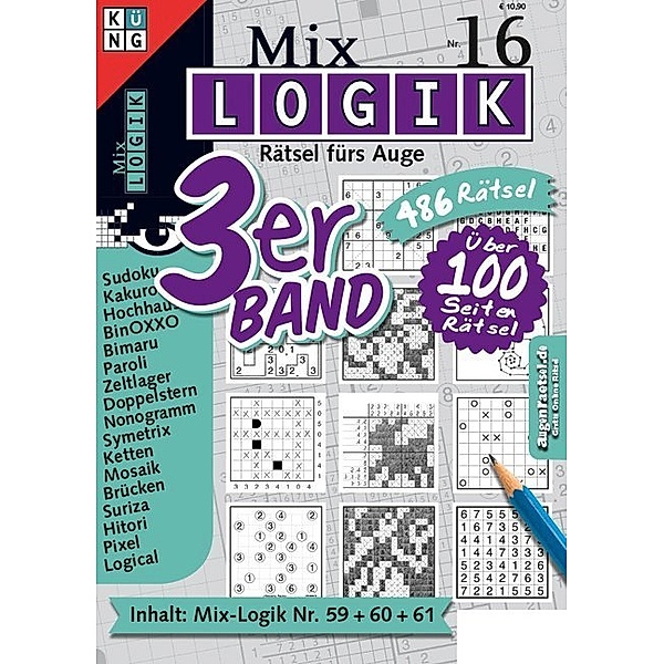 Mix Logik 3er-Band. Nr.16.Nr.16, Conceptis Puzzles