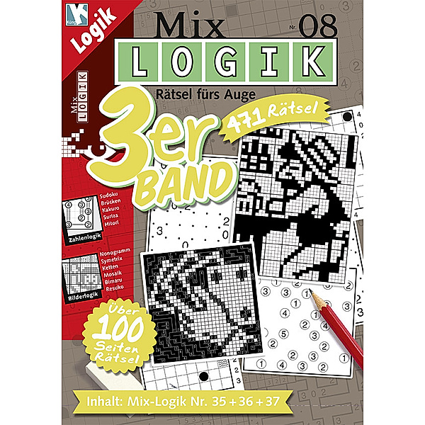 Mix Logik 3er-Band. Nr.8.Nr.8, Conceptis Puzzles