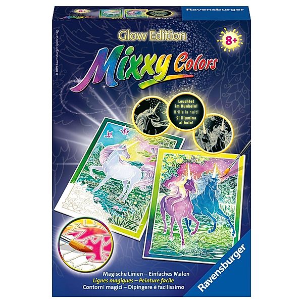Mixxy Colors Glow Edition, Bildgröße 15 x 21 cm: Eindrucksvolle Einhörner
