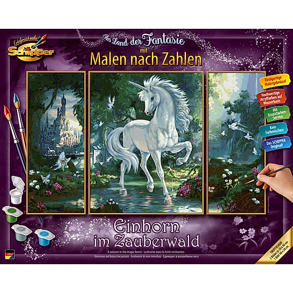 Noris Spiele, Schipper MNZ - Einhorn im Zauberwald (Triptychon)