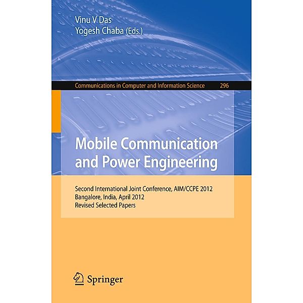 Mobile Communication and Power Engineering / Communications in Computer and Information Science Bd.296