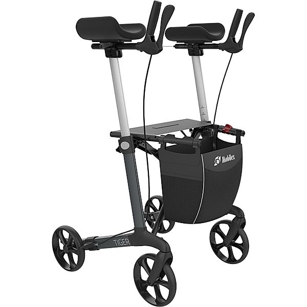 Mobilex Arthritis Rollator Tiger, Sitzmaß H 62 x B 46 cm (Farbe: grau)