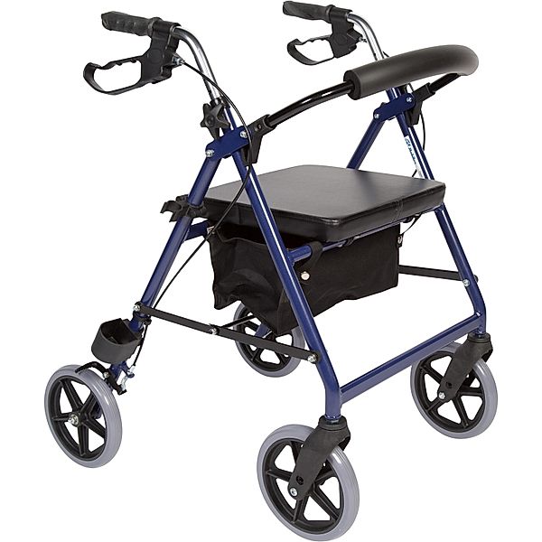 Mobilex Impala Rollator Standard, Sitzmaß H 53 x B 48 cm, blaumetallic