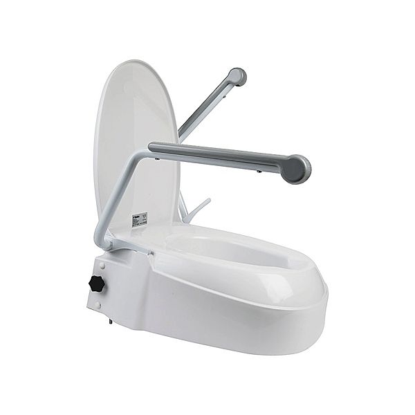 Mobilex Toilettensitzerhöhung mit klappbaren Armlehnen, höhenverstellbar