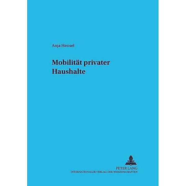Mobilität privater Haushalte, Anja Hensel