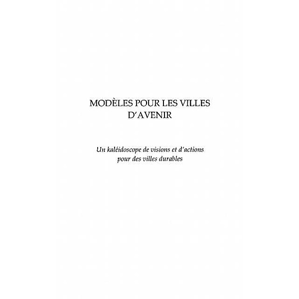 ModEles pour les villes d'avenir - un kaleidoscope de vision / Hors-collection, Voula P. Mega