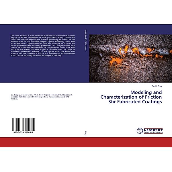 Modeling and Characterization of Friction Stir Fabricated Coatings, David Gray