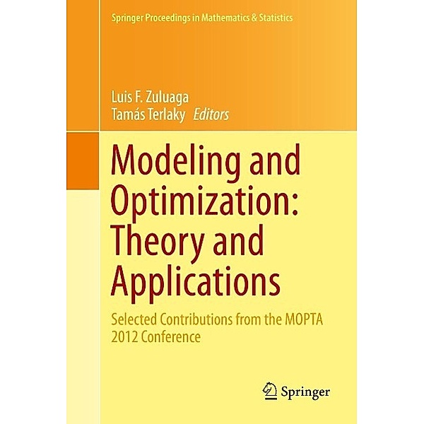Modeling and Optimization: Theory and Applications / Springer Proceedings in Mathematics & Statistics Bd.62