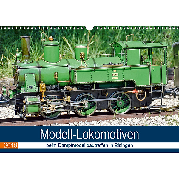 Modell-Lokomotiven beim Dampfmodellbautreffen in Bisingen (Wandkalender 2019 DIN A3 quer), Geiger Günther