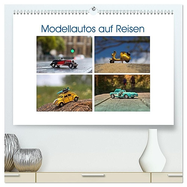 Modellautos auf Reisen (hochwertiger Premium Wandkalender 2025 DIN A2 quer), Kunstdruck in Hochglanz, Calvendo, Paul Michalzik