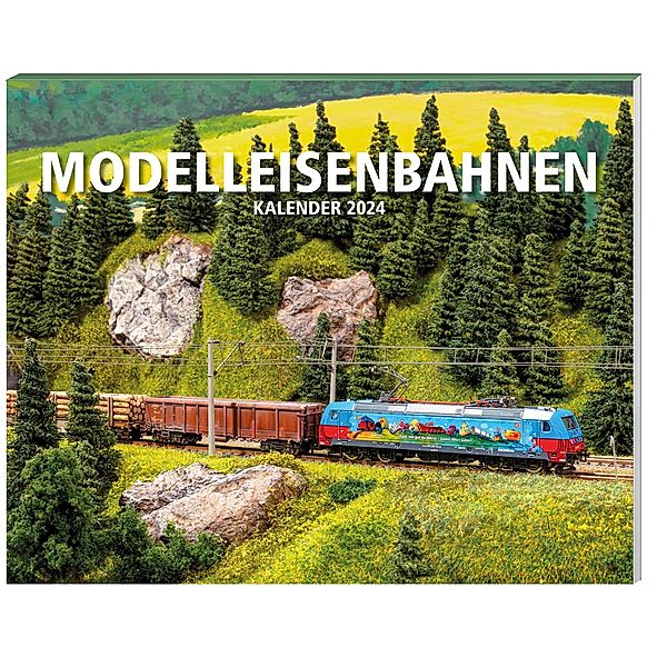 Modelleisenbahnen Kalender 2024 + 2 Blechschilder