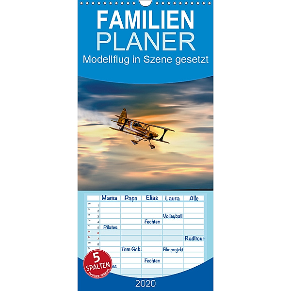 Modellflug in Szene gesetzt - Familienplaner hoch (Wandkalender 2020 , 21 cm x 45 cm, hoch), Dieter Gödecke