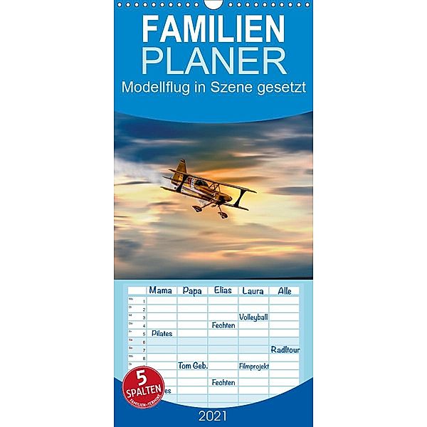 Modellflug in Szene gesetzt - Familienplaner hoch (Wandkalender 2021 , 21 cm x 45 cm, hoch), Dieter Gödecke