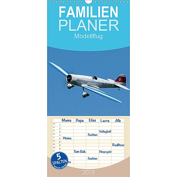 Modellflugkalender 2019 - Familienplaner hoch (Wandkalender 2019 , 21 cm x 45 cm, hoch), Gabriele Kislat