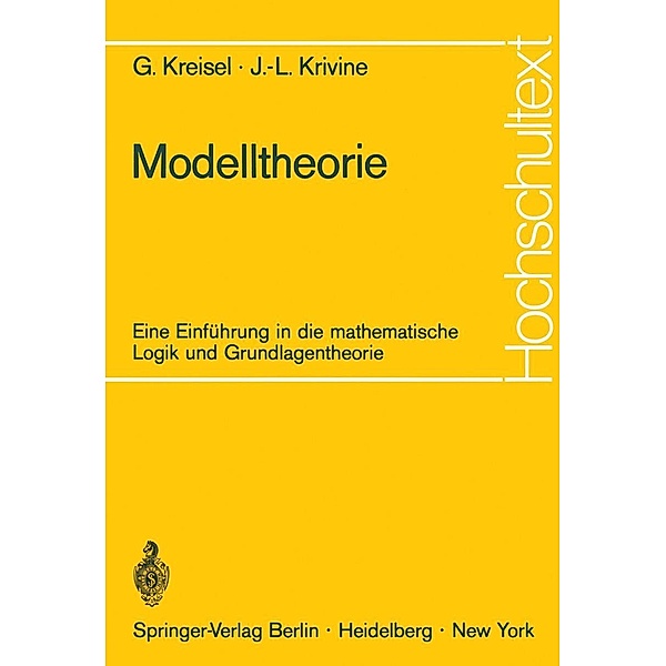 Modelltheorie / Hochschultext, Georg Kreisel, Jean-Louis Krivine