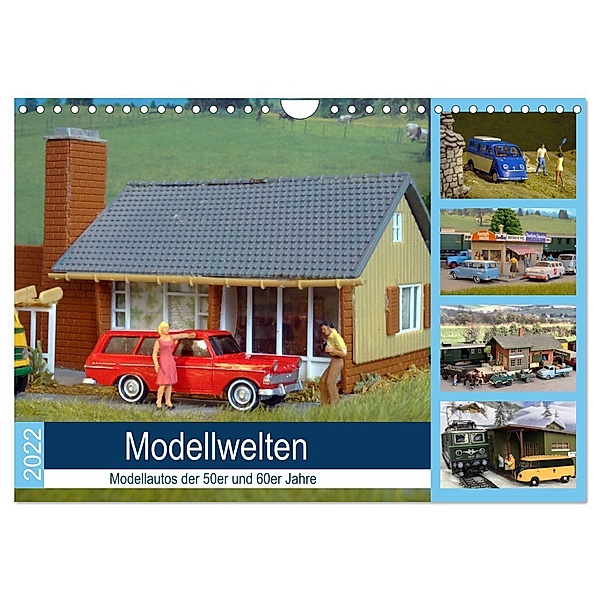 Modellwelten, Modellautos der 50er und 60er Jahre (Wandkalender 2024 DIN A4 quer), CALVENDO Monatskalender, Klaus-Peter Huschka