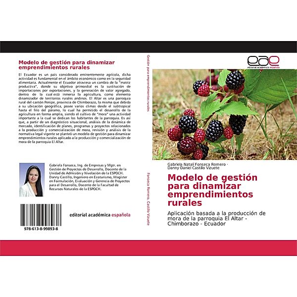 Modelo de gestión para dinamizar emprendimientos rurales, Gabriela Natalí Fonseca Romero, Danny Daniel Castillo Vizuete