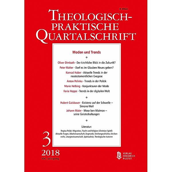 Moden und Trends / Theologisch-praktische Quartalschrift, Die Professoren Professorinnen der Fakultät für Theologie der Katholischen Privat-Universität Linz