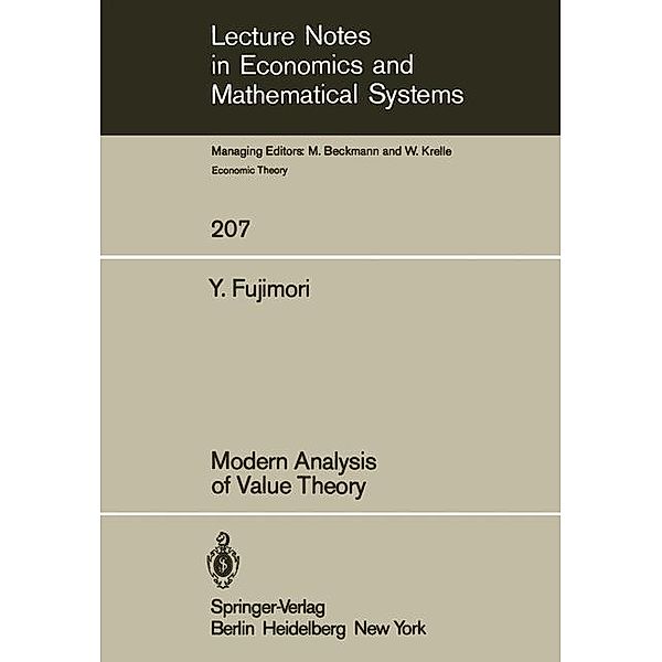 Modern Analysis of Value Theory, Y. Fujimori