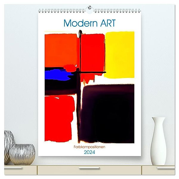 Modern ART Farbkompositionen (hochwertiger Premium Wandkalender 2024 DIN A2 hoch), Kunstdruck in Hochglanz, Calvendo, Martina Marten