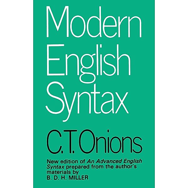 Modern English Syntax, C. T. Onions