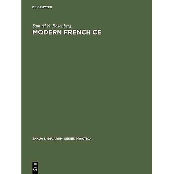 Modern French CE / Janua Linguarum. Series Practica Bd.116, Samuel N. Rosenberg