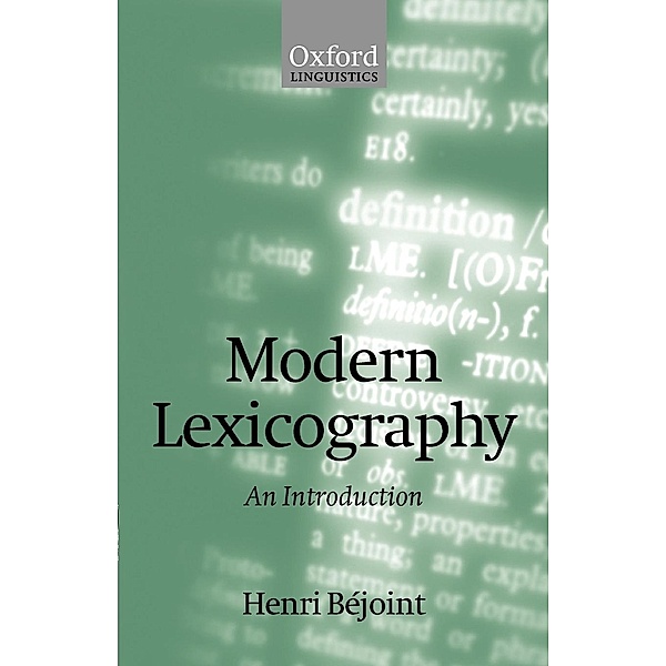 Modern Lexicography: An Introduction, Henri Bejoint