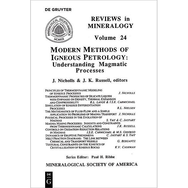 Modern Methods of Igneous Petrology / Reviews in Mineralogy and Geochemistry Bd.24