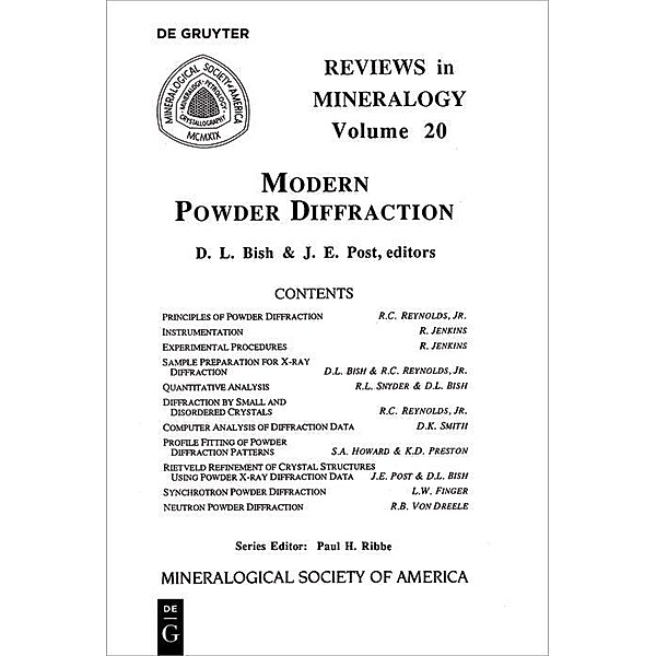Modern Powder Diffraction / Reviews in Mineralogy and Geochemistry Bd.20