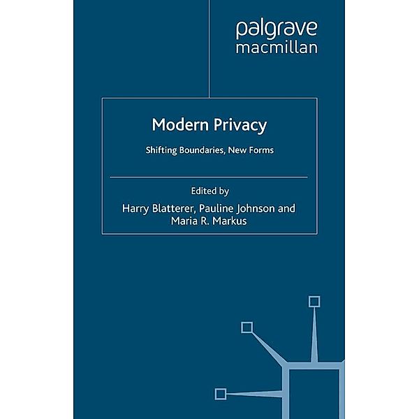 Modern Privacy, Harry Blatterer, Pauline Johnson, Maria R. Markus