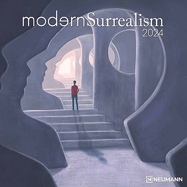 Modern Surrealism 2024 - Wand-Kalender - Broschüren-Kalender - 30x30- 30x60 geöffnet