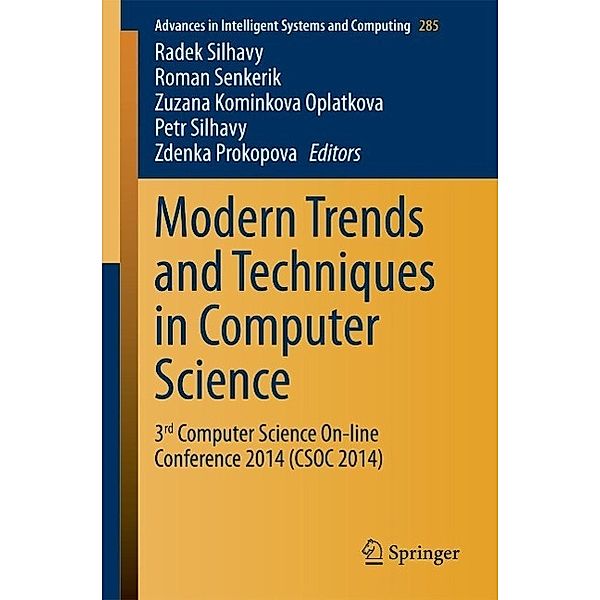 Modern Trends and Techniques in Computer Science / Advances in Intelligent Systems and Computing Bd.285