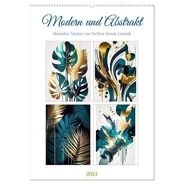 Modern und abstrakt (Wandkalender 2024 DIN A2 hoch), CALVENDO Monatskalender, Steffen Gierok-Latniak
