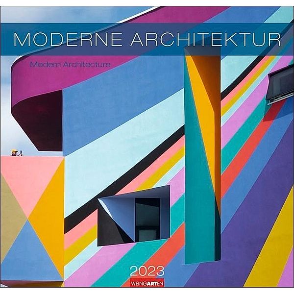 Moderne Architektur Kalender 2023. Großer Wandkalender 48x46 cm mit Monatskalendarium. Zeitgenössischer Architektur-Kale