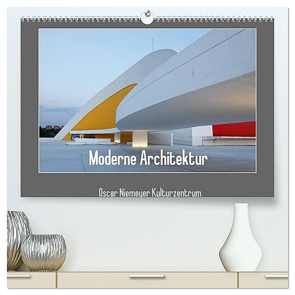 Moderne Architektur - Oscar Niemeyer Kulturzentrum (hochwertiger Premium Wandkalender 2024 DIN A2 quer), Kunstdruck in Hochglanz, Dirk Ehrentraut