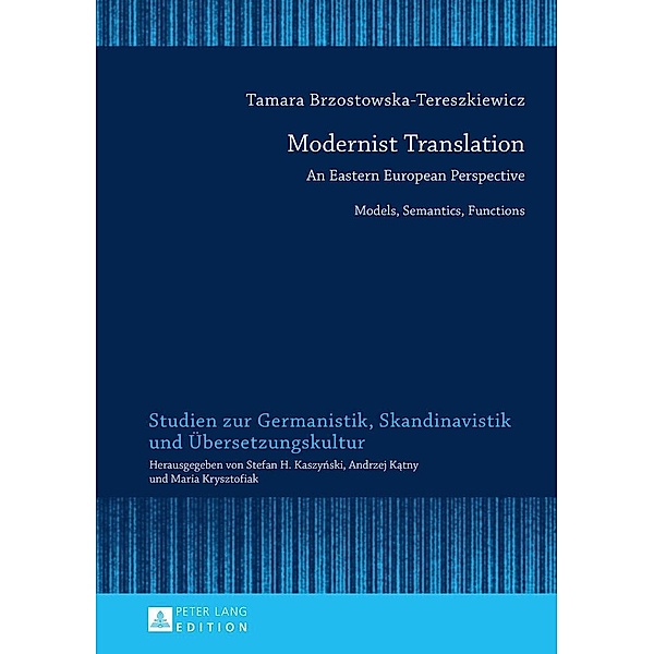 Modernist Translation, Brzostowska-Tereszkiewicz Tamara Brzostowska-Tereszkiewicz