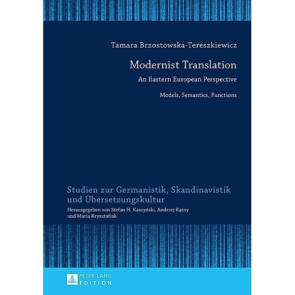 Modernist Translation, Brzostowska-Tereszkiewicz Tamara Brzostowska-Tereszkiewicz