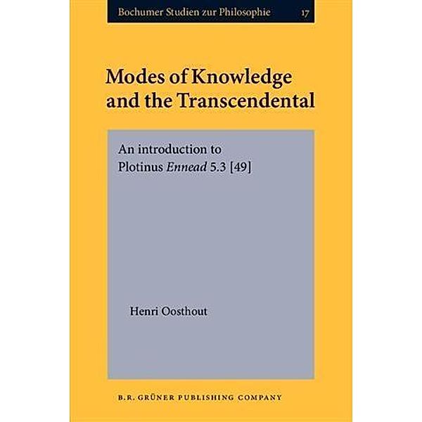 Modes of Knowledge and the Transcendental, Henri Oosthout