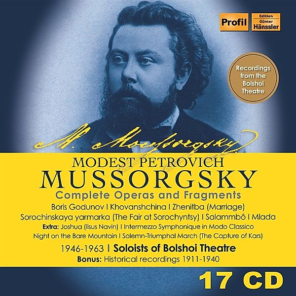 Modest P.Mussorgsky: Complete Operas And Fragment, Soloists Of Bolshoi Theatre