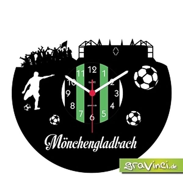 Mönchengladbach Fan-Sport Fußball Deutschland, Vinyl Schallplattenuhr