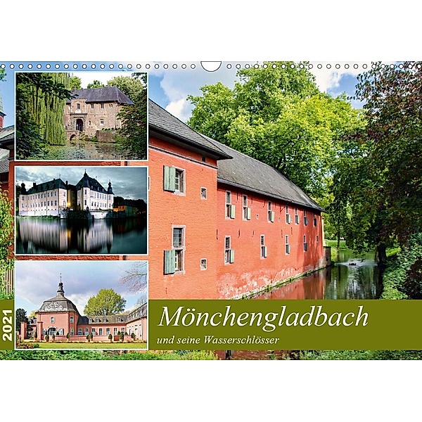 Mönchengladbach und seine Wasserschlösser (Wandkalender 2021 DIN A3 quer), Nina Schwarze