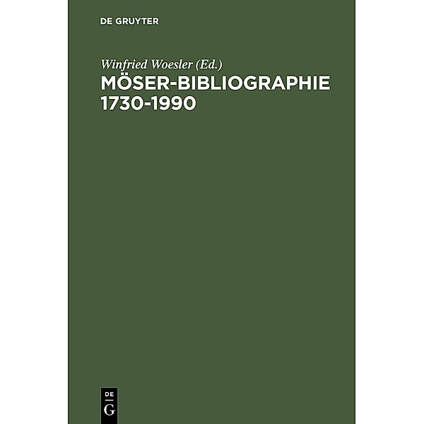 Möser-Bibliographie 1730-1990