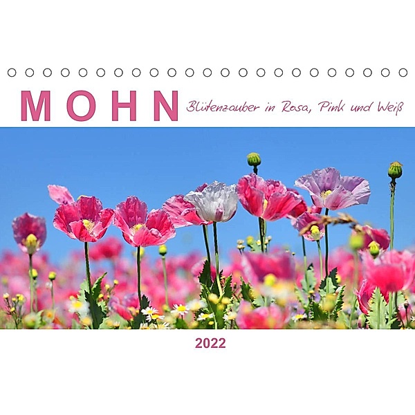 Mohn, Blütenzauber in Rosa, Pink und Weiß (Tischkalender 2022 DIN A5 quer), Sabine Löwer