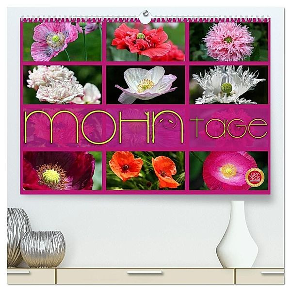 Mohn Tage (hochwertiger Premium Wandkalender 2024 DIN A2 quer), Kunstdruck in Hochglanz, Martina Cross